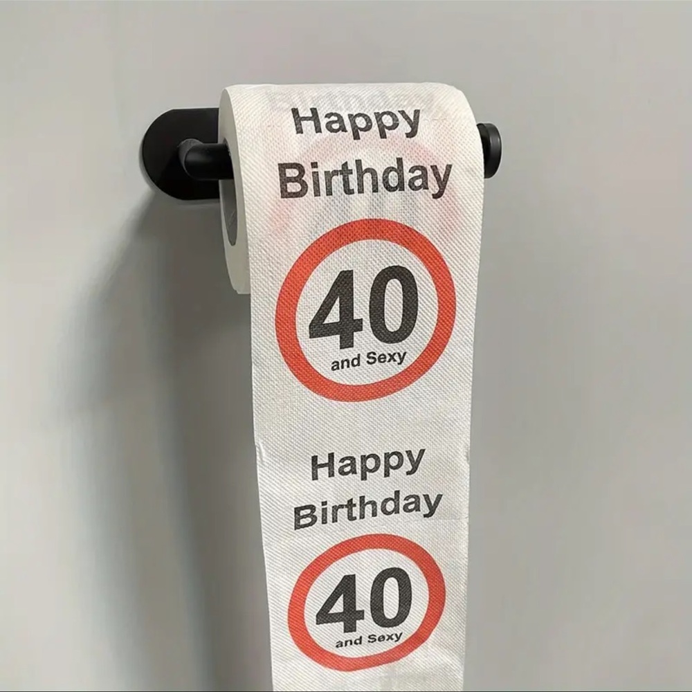 Toilet Paper, 40th Birthday Toilet Paper Rolls-High-Quality Wood Pulp, NEW
